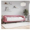 Image de Lit de jour avec matelas rose 90x200 cm velours 3197042
