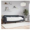 Image de Lit de jour avec matelas gris foncé 100x200 cm velours, canapé-lit, canapé-lit de repos, lit de repos rembourré, lit 3197047