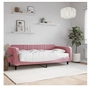 Image de Slaapbank met matras 100x200 cm fluweel roze3197049