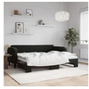 Image de Lit de jour avec lit gigogne noir 80x200 cm velours 3197060