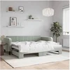 Image de Slaapbank met onderschuifbed 90x200 cm fluweel lichtgrijs3197063