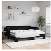 Image de Slaapbank met onderschuifbed 90x200 cm fluweel zwart3197067