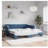 Image de Slaapbank met onderschuifbed 100x200 cm fluweel blauw3197069