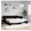 Image de Slaapbank met onderschuifbed 100x200 cm fluweel zwart3197074