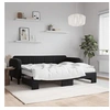 Image de Lit de jour avec lit gigogne et matelas noir 80x200 cm velours 3197084