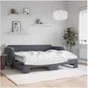 Image de Lit de Jour avec Lit Gigogne et Matelas, Canapé-lit, Lit d'Invité, Meuble de Chambre à Coucher Salle de Séjour, 3197088
