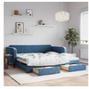 Image de Slaapbank met onderschuifbed en lades 100x200 cm fluweel blauw3197117