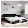 Image de Lit gigogne 223 x 212.5 x 75 cm en contreplaque sommier a lattes de couleur