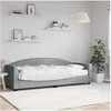 Image de Slaapbank met matras 80x200 cm stof lichtgrijs3197165