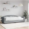 Image de Slaapbank met matras 100x200 cm stof lichtgrijs3197175