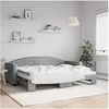 Image de Slaapbank met onderschuifbed 80x200 cm stof lichtgrijs3197183