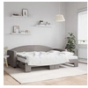 Image de Slaapbank met onderschuifbed en matrassen 80x200 cm stof taupe3197204