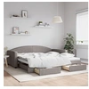 Image de Slaapbank met onderschuifbed en lades 100x200 cm stof taupe3197232