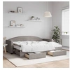 Image de Slaapbank met onderschuifbed en lades 80x200 cm stof taupe3197240