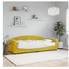 Image de Lit de Jour avec Matelas, Canapé-lit, Lit d'Invité, Meuble de Chambre à Coucher Salle de Séjour, Moderne, Jaune 80x200 cm Velours