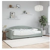 Image de Slaapbank met matras 90x200 cm fluweel lichtgrijs3197277