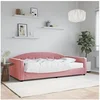 Image de Slaapbank met matras 100x200 cm fluweel roze3197287