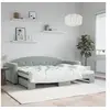 Image de Lit de jour avec lit gigogne gris clair 80x200 cm velours 3197294