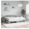 Image de Lit de jour avec gigogne et matelas gris clair 80x200cm velours 3197318