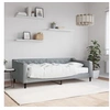 Image de Lit de jour avec matelas gris clair 90x190 cm tissu 3197418