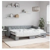 Image de Lit de jour avec lit gigogne gris clair 80x200 cm tissu 3197421