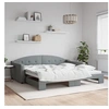 Image de Slaapbank met onderschuifbed 100x200 cm stof lichtgrijs3197535