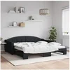 Image de Slaapbank met onderschuifbed 100x200 cm stof zwart3197537