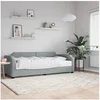 Image de Slaapbank met matras 90x200 cm stof lichtgrijs3197616