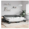 Image de Slaapbank met onderschuifbed 80x200 cm stof donkergrijs3197630