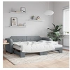 Image de Slaapbank met onderschuifbed 90x200 cm stof lichtgrijs3197634