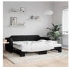 Image de Lit de jour avec lit gigogne noir 90x200 cm tissu 3197636