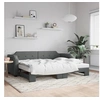 Image de Lit de jour avec lit gigogne gris foncé 100x200 cm tissu 3197640