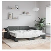 Image de Slaapbank onderschuifbed matrassen 100x200 cm stof donkergroen3197658