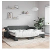Image de Slaapbank onderschuifbed matrassen 90x190 cm stof donkergroen3197663