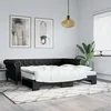 Image de Lit de jour avec lit gigogne noir 90x200 cm similicuir 3197723