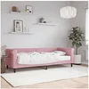 Image de Slaapbank met matras 80x200 cm fluweel roze3197743