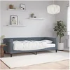 Image de Lit de Jour avec Matelas, Canapé-lit, Lit d'Invité, Meuble de Chambre à Coucher Salle de Séjour, Moderne, Gris Foncé 3197748