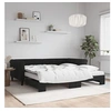 Image de Slaapbank onderschuifbed en matrassen 100x200 cm fluweel zwart3197806