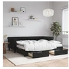 Image de Slaapbank met onderschuifbed en lades 90x190 cm fluweel zwart3197858