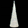 Image de Sapin de Noël artificiel escamotable 150 LED blanc 180 cm