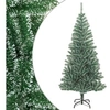 Image de Sapin de Noël artificiel avec neige floquée vert 210 cm 357775