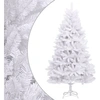 Image de Sapin de Noël artificiel à charnières avec support blanc 300 cm, arbre de Noël, arbre de Noël artificiel, ornement de Noël, décoration de Noël
