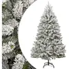 Image de Sapin de Noël artificiel à charnières avec neige floquée 180 cm 357793