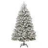 Image de Sapin de Noël artificiel à charnières avec neige floquée 210 cm