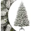 Image de Sapin de Noël artificiel à charnières avec neige floquée 240 cm