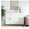 Image de Armoires murales 2 pcs blanc bois d'ingénierie, armoire, armoire suspendue, armoire latérale, armoire de rangement, armoire murale suspendue