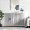 Image de Armoires murales 2 pcs sonoma gris bois d ingénierie
