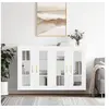 Image de Armoires murales 2 pcs blanc bois d ingénierie