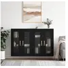 Image de Armoires murales 2 pcs noir bois d ingénierie