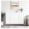 Image de Armoires murales 2 pcs blanc bois d'ingénierie, armoire, armoire suspendue, armoire latérale, armoire de rangement, armoire murale suspendue